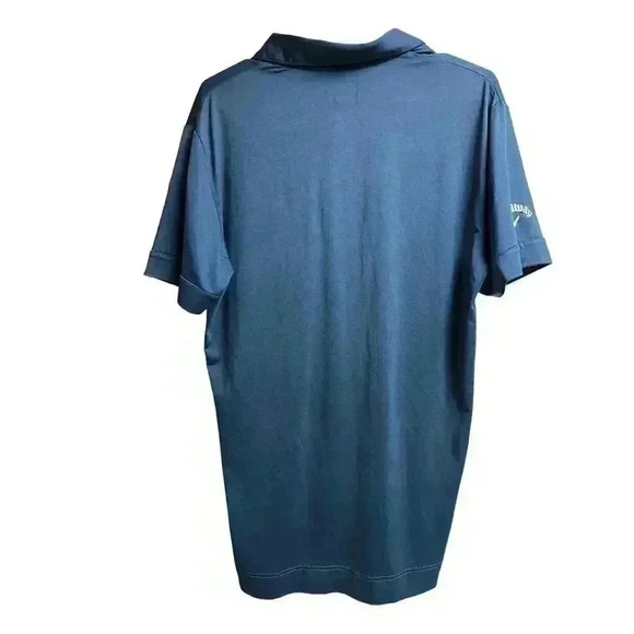 Callaway Golf X Range Striped Diagonal Polo Shirt Navy White Large - Picture 9 of 9